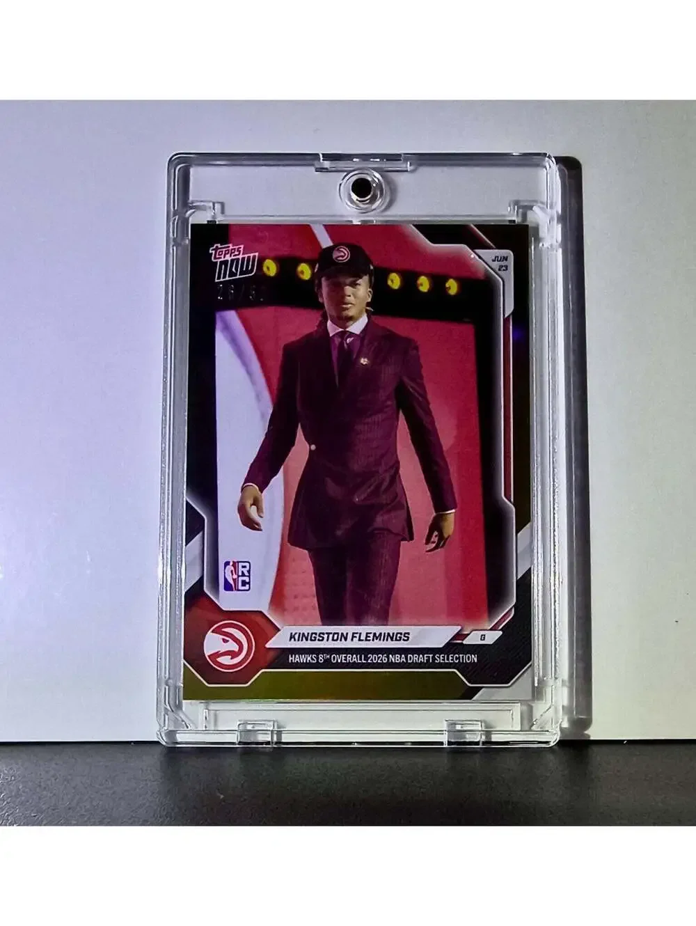 Kingston Flemings Rookie 2026-27 Topps NBA Draft Night Gold Foil 26/50 Hawks